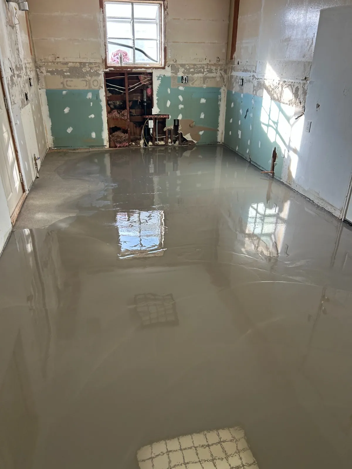 Leveled surface before installation