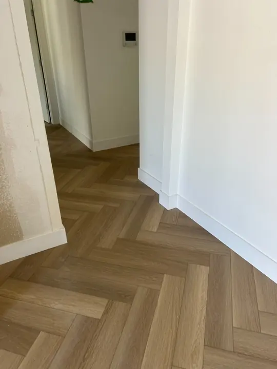 Herringbone hallway