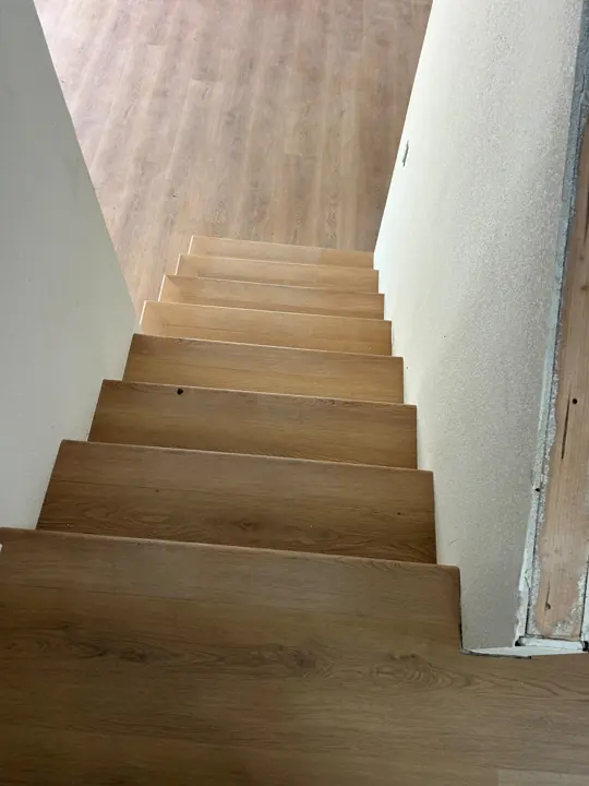 Stair treads, viewed from the landing